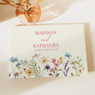 Wildbloms Vild Flower Blommigt Garden Wedding Gästböcker