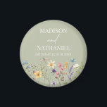 Wildbloms Vild Flower Blommigt Garden Wedding Magnet<br><div class="desc">Det här är Grönt Wildbloms Vild Flower Blommigt Garden Wedding Magnets!</div>