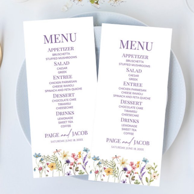 Wildbloms Vild Flower Blommigt Garden Wedmeds Food Meny (Skapare uppladdad)