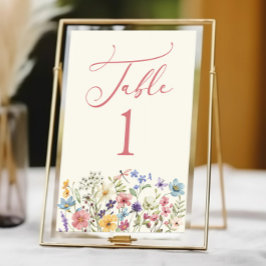 Wildbloms Vild Flowers Blommigt Garden Party Bordsnummer