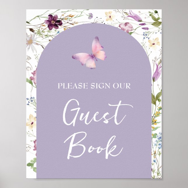 Wildbloms Vild ONE Butterfly Garden Guest Bok Poster (Framsidan)