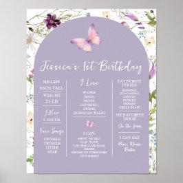 Wildbloms Vild ONE Butterfly Garden Milestone Poster