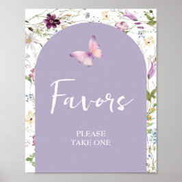 Wildbloms Vild ONE Butterfly Garden Party favors Poster
