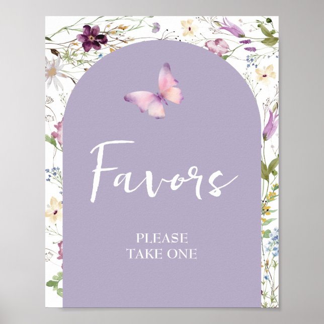 Wildbloms Vild ONE Butterfly Garden Party favors Poster (Framsidan)