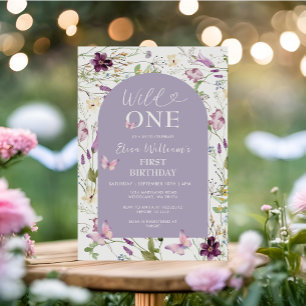 Wildbloms Vild ONE Butterfly Garden Party Inbjudningar