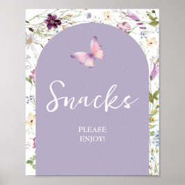 Wildbloms Vild ONE Butterfly Garden Party Snacks Poster