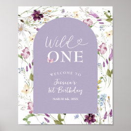 Wildbloms Vild ONE Butterfly Garden Party Välkomme Poster