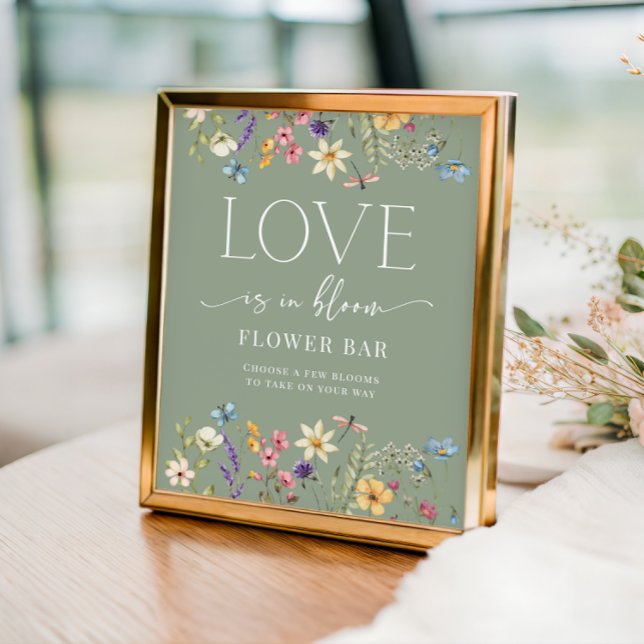 Wildblomsage Sage Möhippa Flower Pub Sign Poster (Skapare uppladdad)