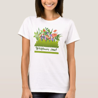 Wildblomsjäl- vibrerande vackra blommor T-Shirt