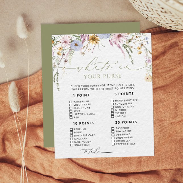 Wildblomskarpsill i ditt Purse Baby Shower-spel (Skapare uppladdad)