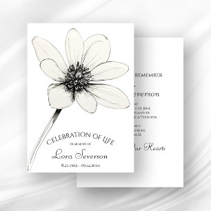Wildblomsketch Firande of Life Inbjudningar