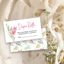 Wildblomskläder Bebisskuva Diaper Raffle