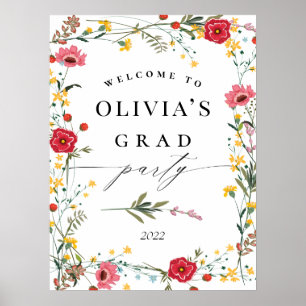 Wildblomsklass 2021 Studentfestens välkomstplats Poster