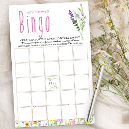 Wildblomsknappsskugga Bingo Game