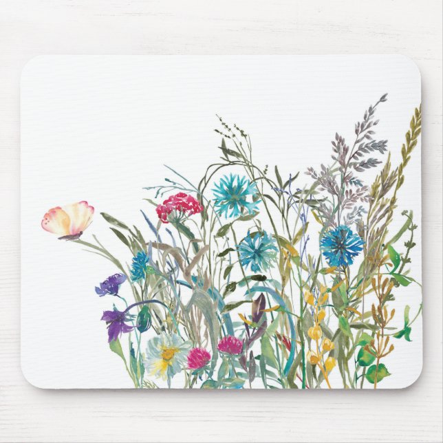 Wildblomskonsommarens Blommigt för mouse Pad Botan Musmatta (Framsidan)