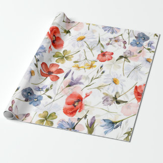 WIldblomskugga med vallmo Presentpapper