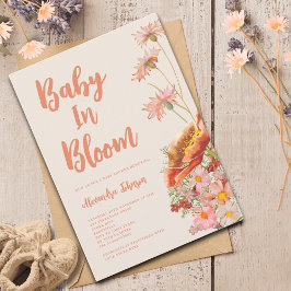 Wildblomskur Neutral Fall Baby-dusch Inbjudningar