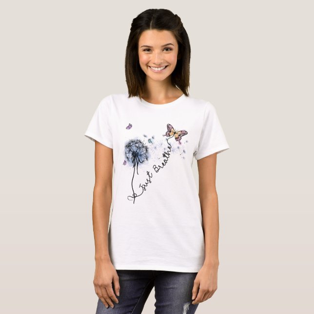 Wildblomsoffert Bara Breathe T Shirt (Hel framsida)