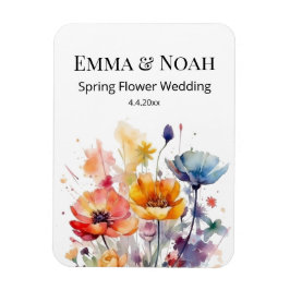 Wildblomssymfoni: Färgfull Vår Watercolor Magnet