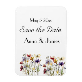 Wildblomssymfoni: Vibrant Watercolor Art Magnet