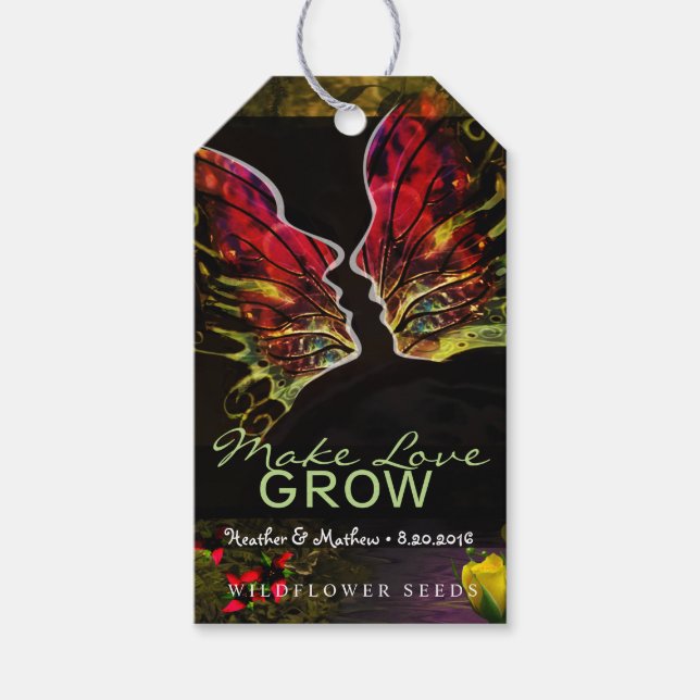 Wildblomster Gift Märkres Presentetikett (Framsidan)