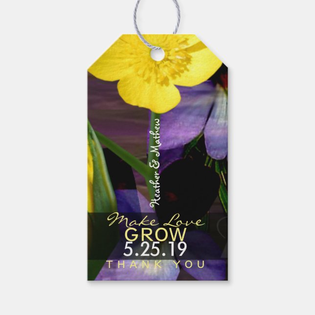 Wildblomster Gift Märkres Presentetikett (Framsidan)