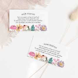Wildblomsteransökan/Bok för Baby Baby Shower Visitkort
