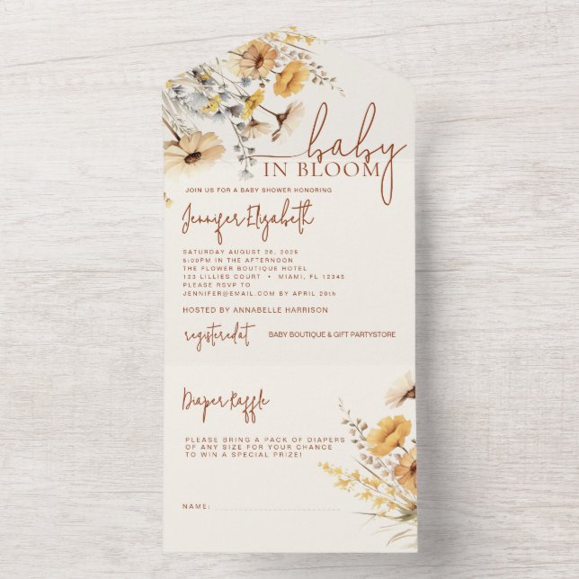 Wildblomsterbabyskor (Insida)