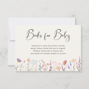 Wildblomsterbabyskor Bokar för Baby-hölje Inbjudningar