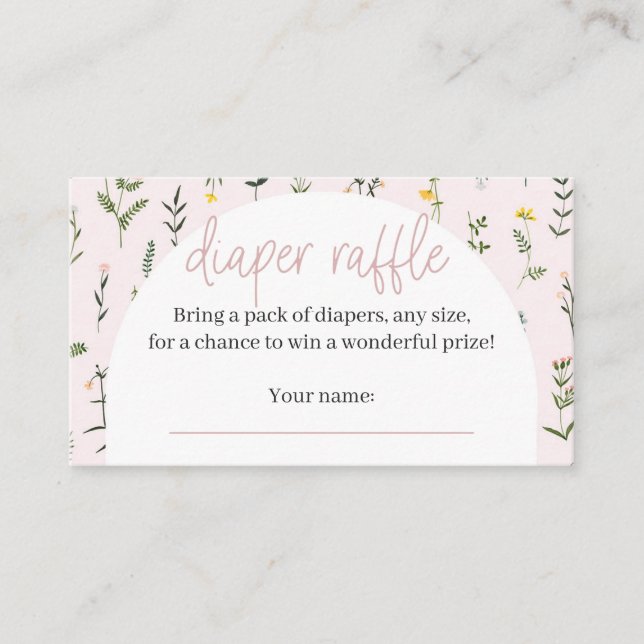 Wildblomsterbabyskor Förvrängningskort Tilläggskort (Framsida)