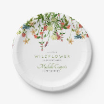 Wildblomsterbabyskor Pappra Tallrikar