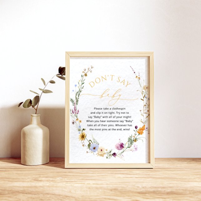 Wildblomsterbabyskor "Säg inte Baby"-spel Poster (Skapare uppladdad)