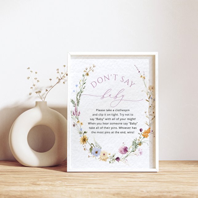 Wildblomsterbabyskor "Säg inte Baby"-spel Poster (Skapare uppladdad)