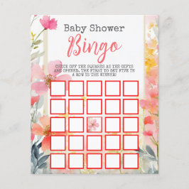 Wildblomsterblomma Blommor Blommigt Baby Shower Bi