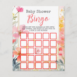 Wildblomsterblomma Blommor Blommigt Baby Shower Bi