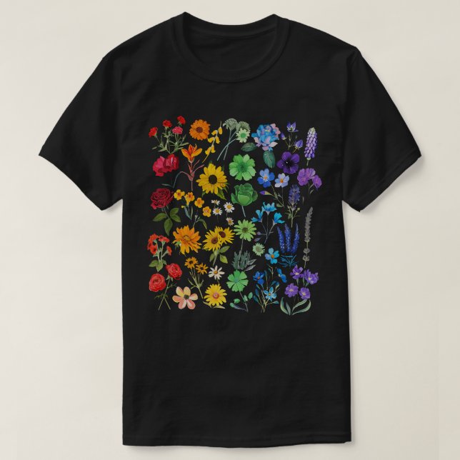 Wildblomsterblommor Pridet Lgbt 1 T Shirt (Design framsida)