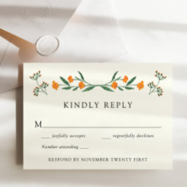 Wildblomsterbotanic Garden Wedding OSA Response Inbjudningar