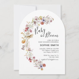 Wildblomsterbotaniska trädgården Baby i Bloom Inbjudningar