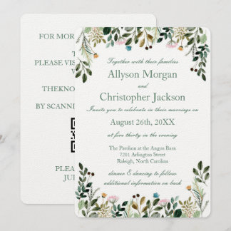 Wildblomsterbröllop - inbjudan