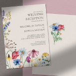 Wildblomsterbröllopsmottagning endast Land Blommig Inbjudningar<br><div class="desc">Mottagningsinbjudan för Wildblombröllop är bara inbjudan med blommor från vilden med vattenfärg. Denna botaniska utformning i land har en söt gräns av vilda blommor, inklusive baljväxter av daisy, blomkoppsfrökonfektion av knölar av svärdfisk och klöver. En elegant modern blommigt med bohemisk trädgårdstema. Bläddra i min butik i samlingen Wildblomma Charm för...</div>