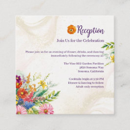 Wildblomsterbröllopsmottagning Tilläggskort