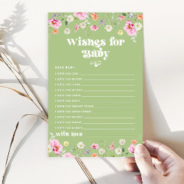 Wildblomsterdusch flicka dusch önskemål för baby