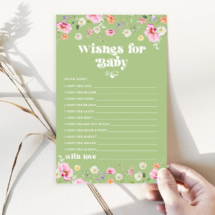 Wildblomsterdusch flicka dusch önskemål för baby