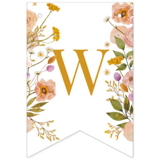 Wildblomsterduschbanderoll, temat Garden party Vimplar