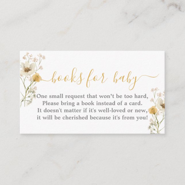 Wildblomsterduschflicka bok kort (Framsida)