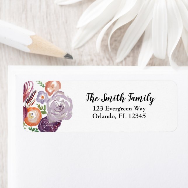 Wildblomsterfärgning Returadress Etikett (Insitu)