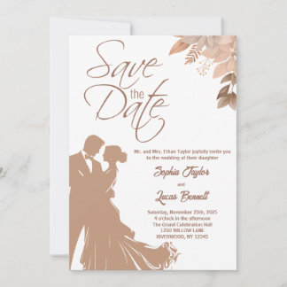 Wildblomsterinbjudan och inbjudan till Bride Weddi