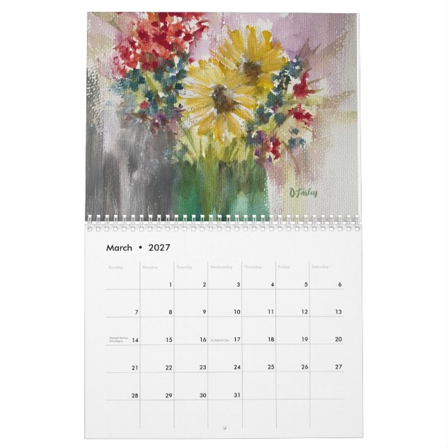 Wildblomsterkalender 2025 kalender (Mar 2027)