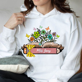 Wildblomsterlärare Namn, Personlig Lärare, gåva T Shirt