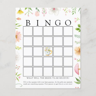WildblomsterMöhippa Tea Bingo-spelkort